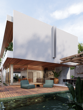 Eco-friendly material for harmonius design in Ibitu Gostoso villa project